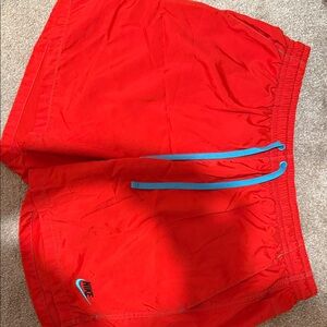 Nike Men's Bright Red shorts with Blue Accents